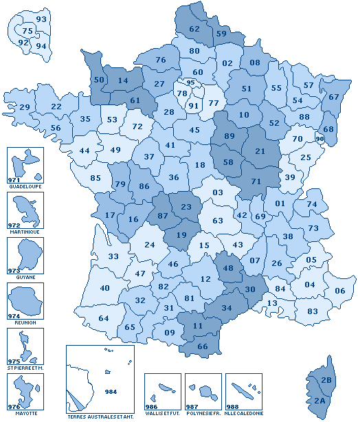 Carte de la France